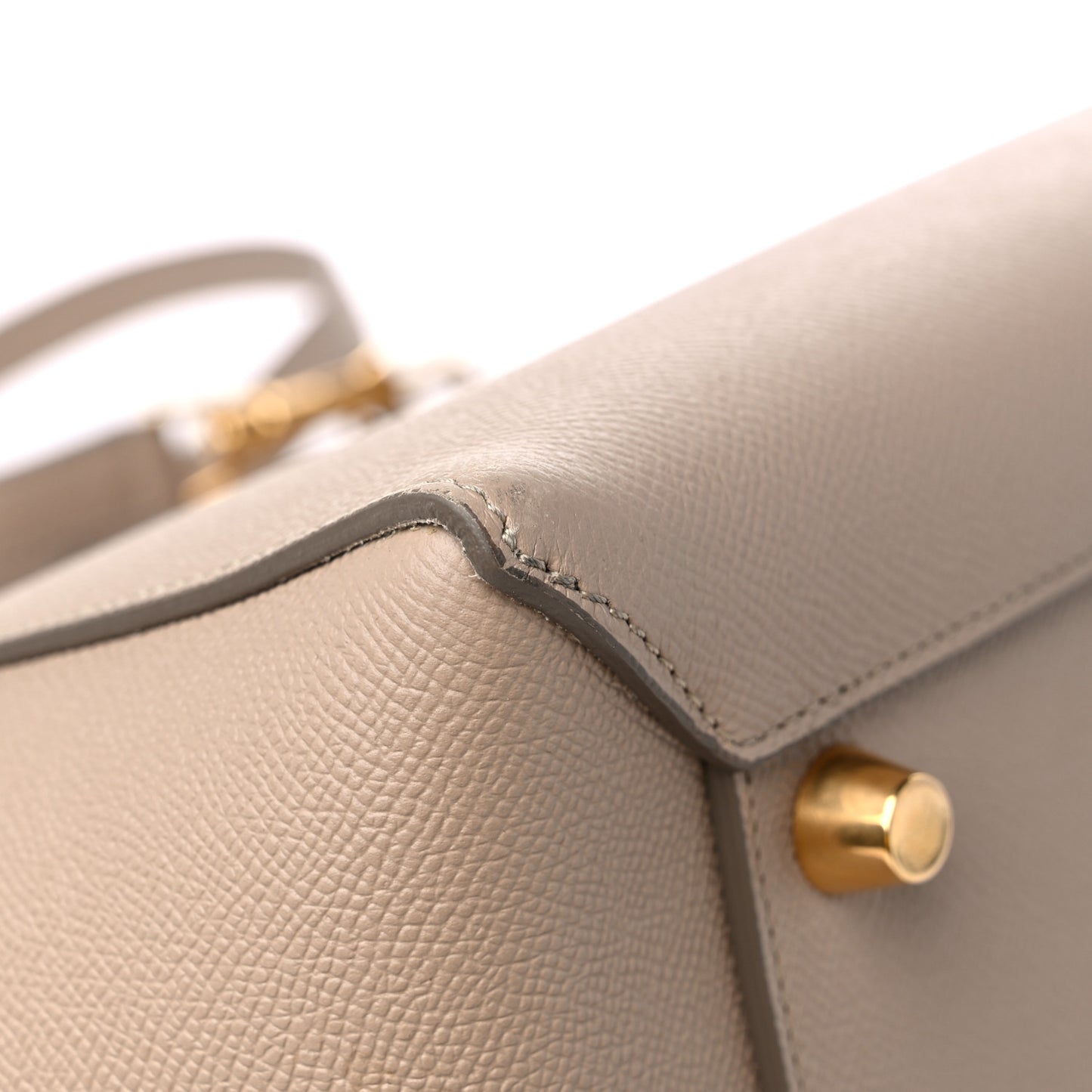 Grained Calfskin Mini Belt Bag Light Taupe
