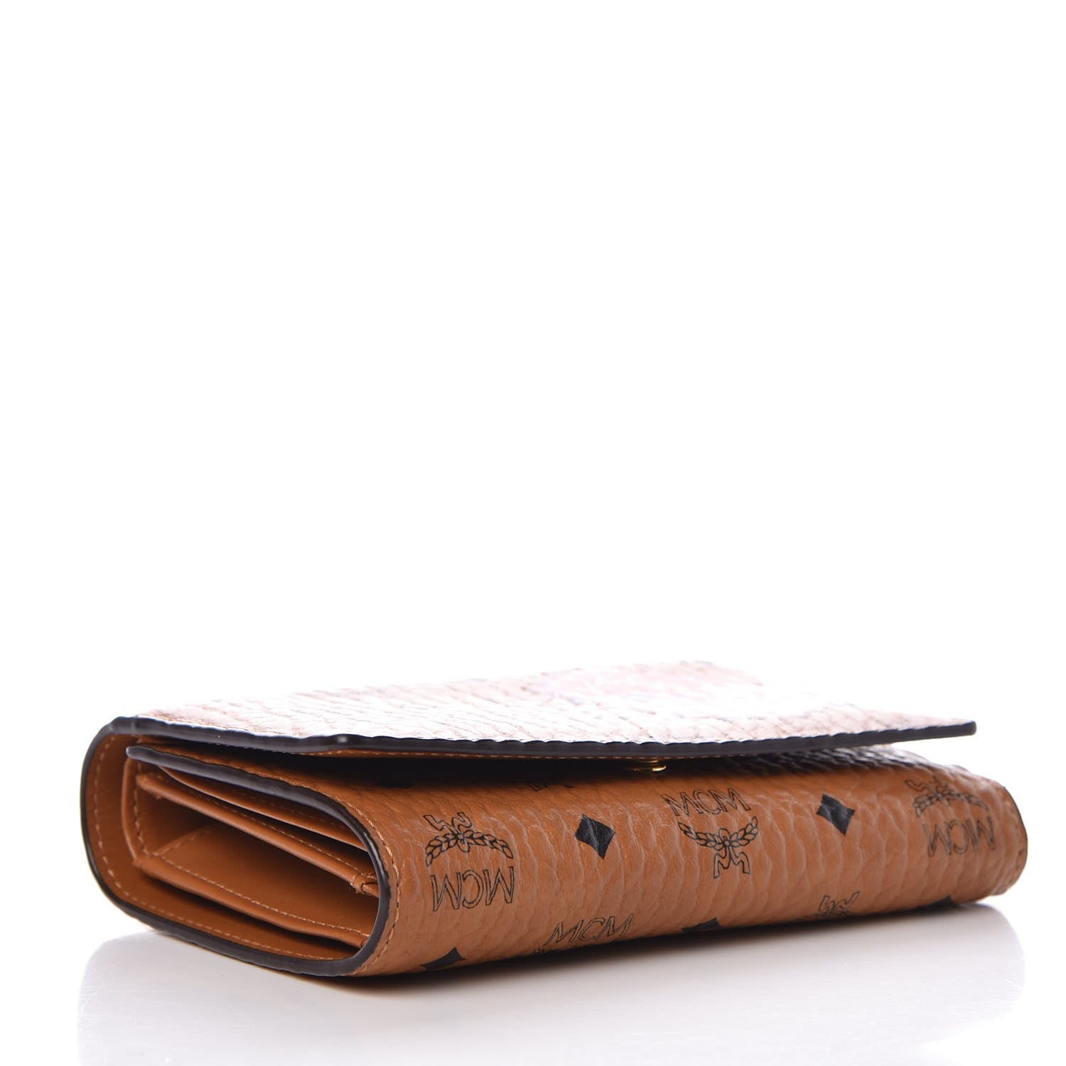 MCM Visetos New Year Series Rooster Three-Fold Flap Wallet Cognac 4 of 9