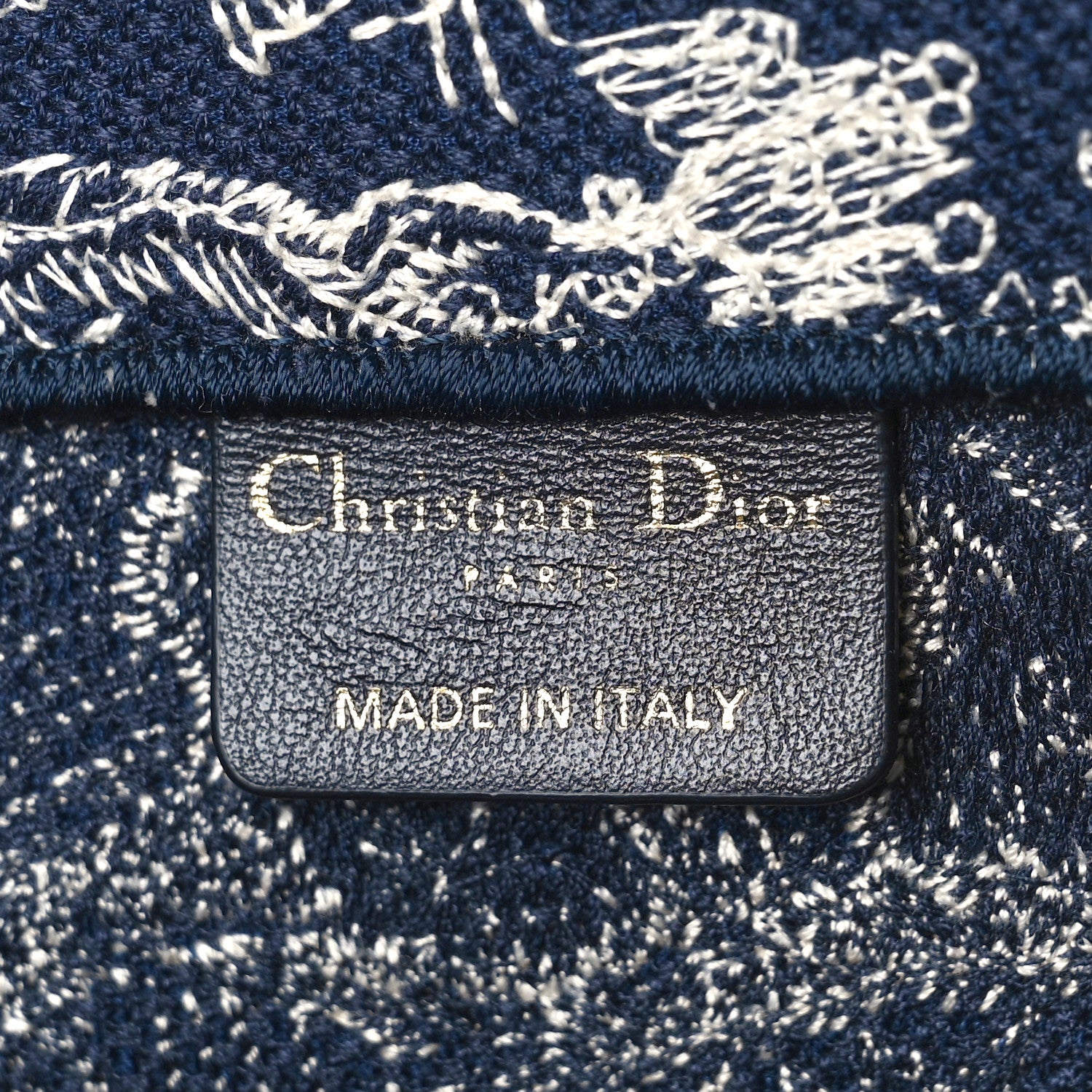 Christian Dior Canvas Embroidered Medium Toile De Jouy Reverse Book Tote Blue 6 of 8