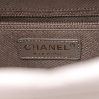 Chanel Shiny Calfskin Goatskin Quilted Coco Curve Vanity Grey 6 of 11