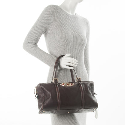 Gucci Calfskin Medium Britt Boston Dark Brown 2 of 7