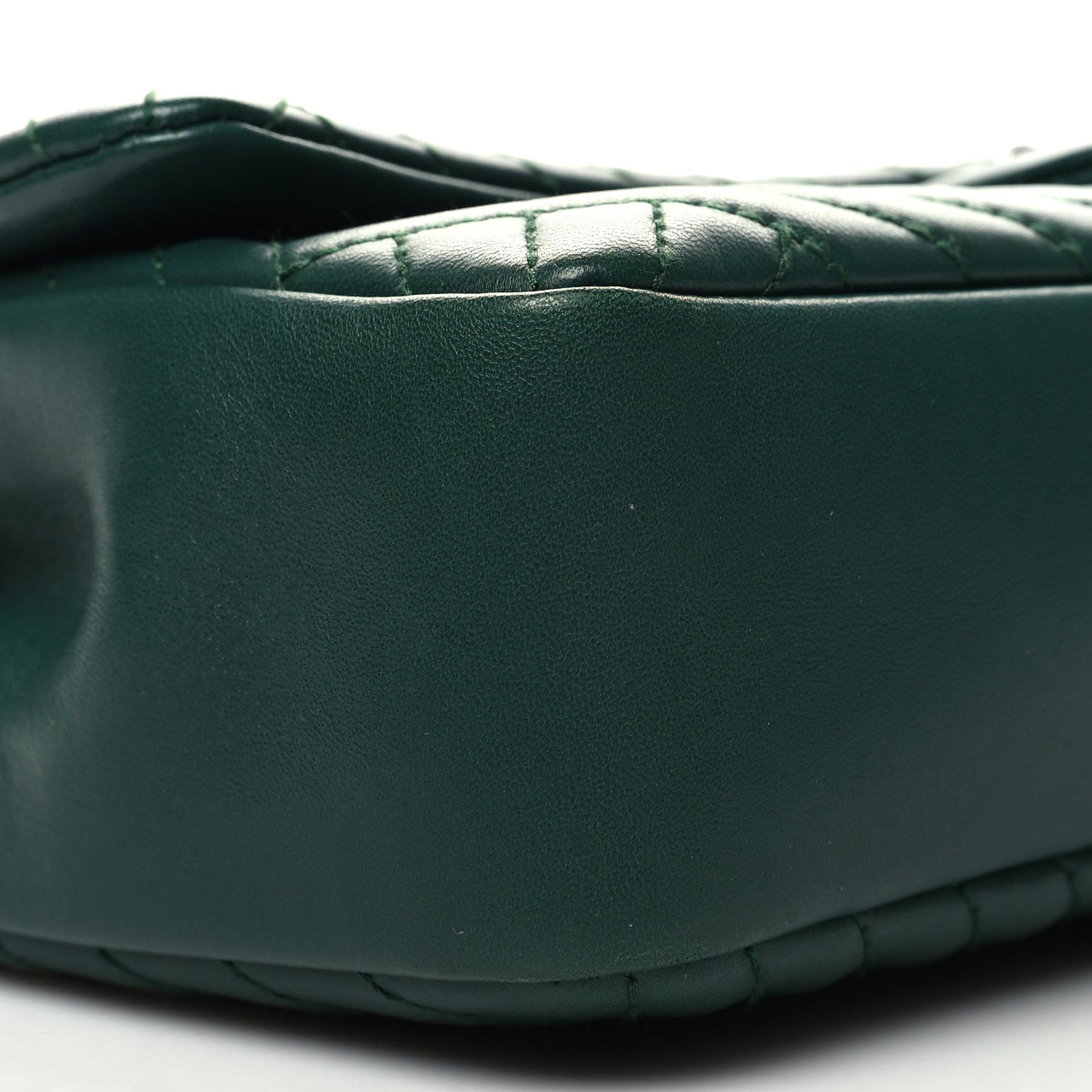 Chanel Lambskin Medium CC Crossing Flap Dark Green 9 of 10