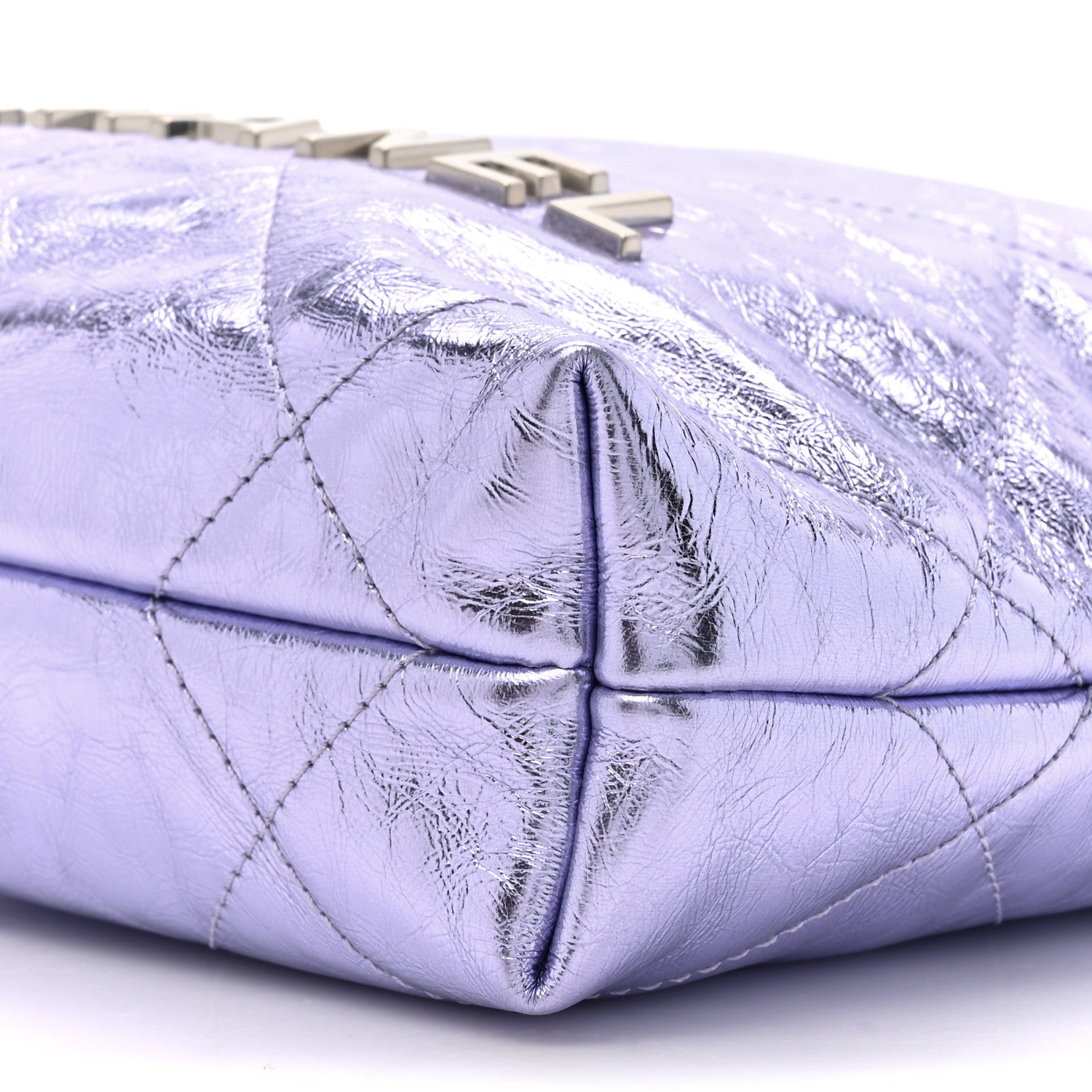Chanel Metallic Calfskin Quilted Mini Chanel 22 Lilac 10 of 10
