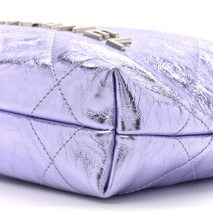 Chanel Metallic Calfskin Quilted Mini Chanel 22 Lilac 10 of 10
