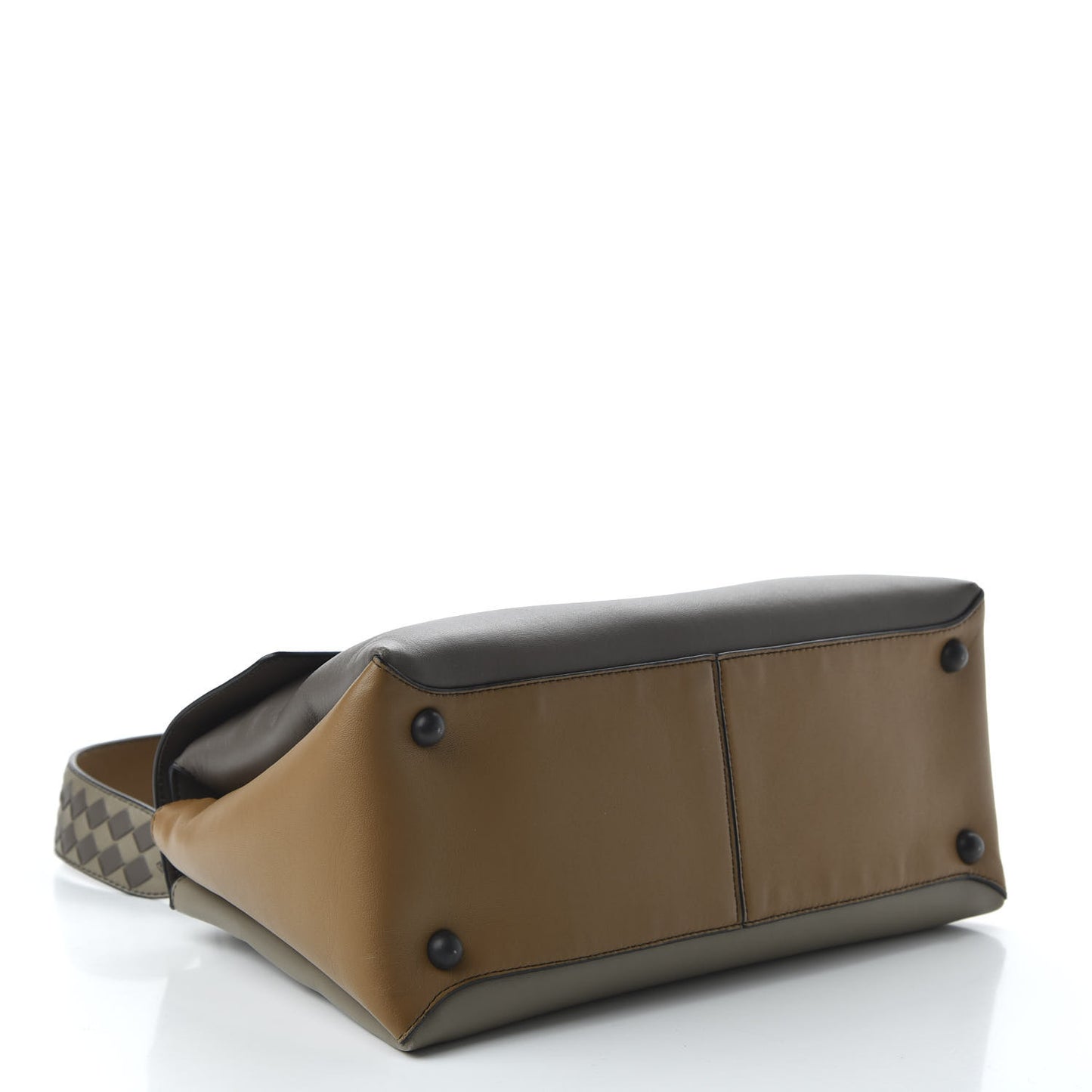 Nappa Multicolor Piazza Bag Steel New Cigar