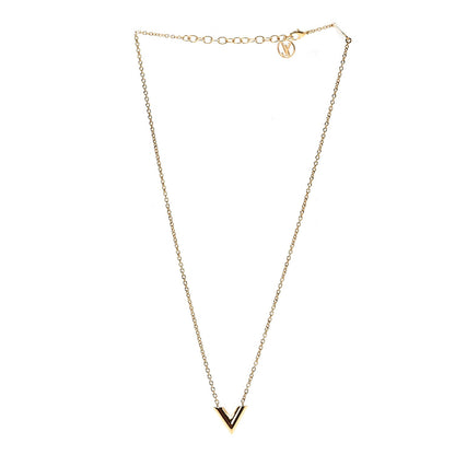 Louis Vuitton Essential V Necklace Gold 3 of 6