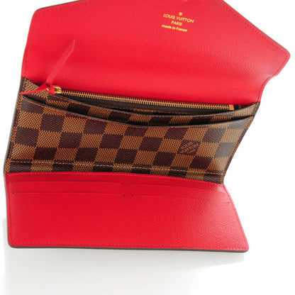 Louis Vuitton Damier Ebene Josephine Wallet Red 5 of 7