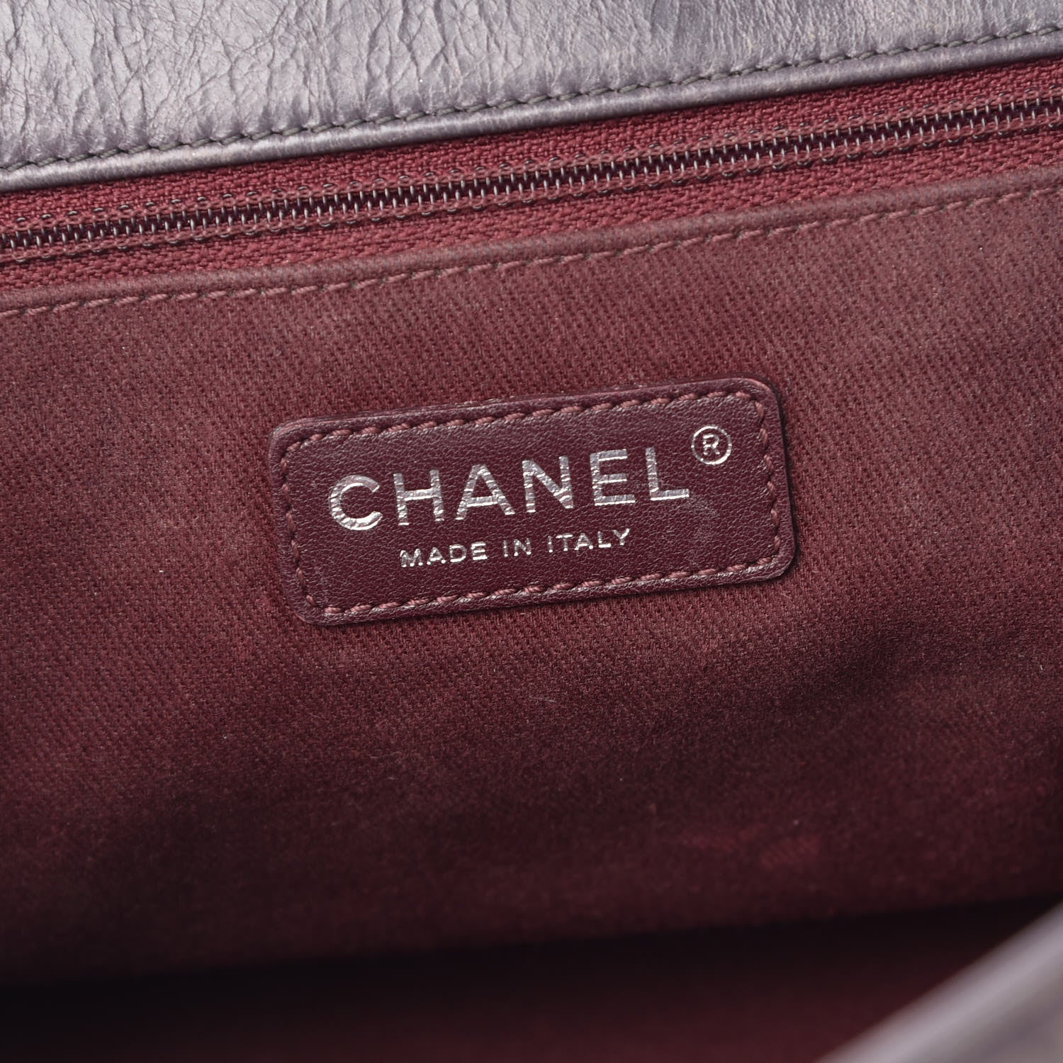 Chanel Calfskin Quilted Large CC Enchained Accordion Flap Grey 6 of 17