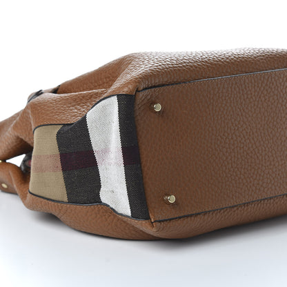 Burberry Grainy Calfskin House Check Medium Maidstone Camel 6 of 9