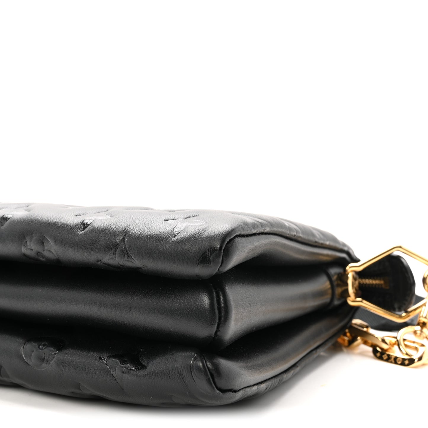 Lambskin Embossed Monogram Coussin PM Black