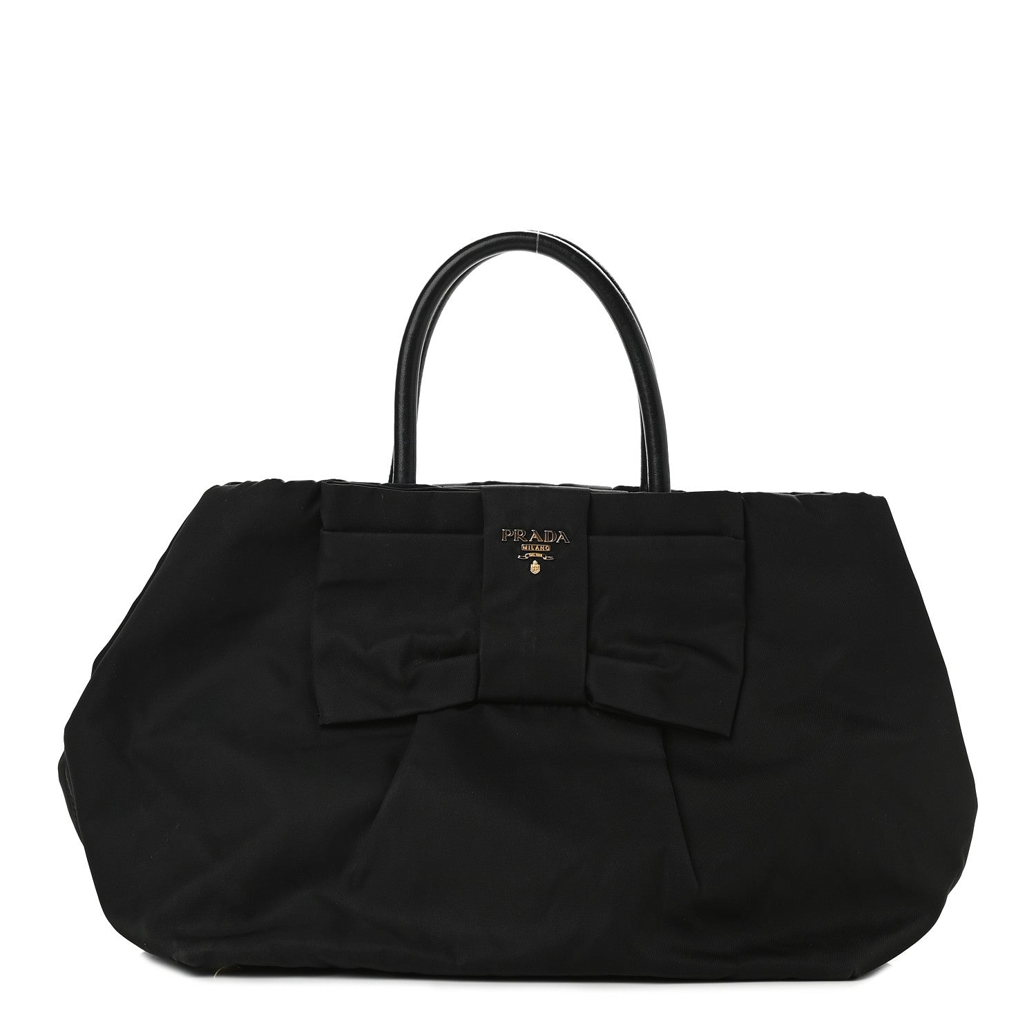 Prada Nylon Tessuto Fiocco Bow Tote Black 1 of 9