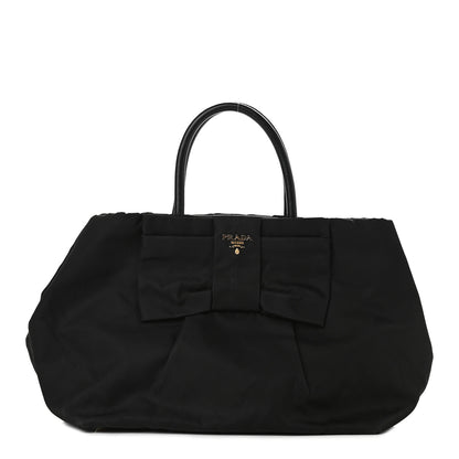 Prada Nylon Tessuto Fiocco Bow Tote Black 1 of 9
