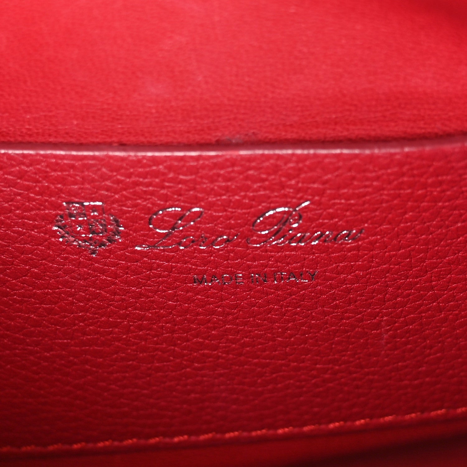 Loro Piana Grained Calfskin Milky Way Shoulder Bag Red 6 of 12
