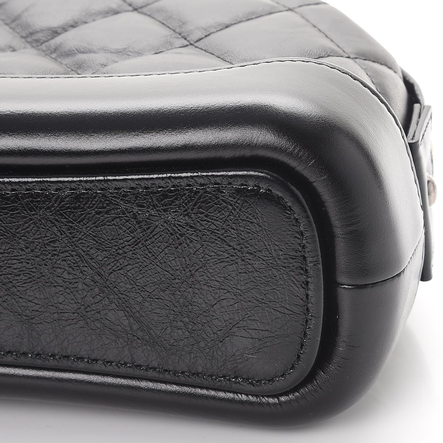 Chanel Aged Calfskin Quilted Gabrielle Classic Pouch Black 9 of 10