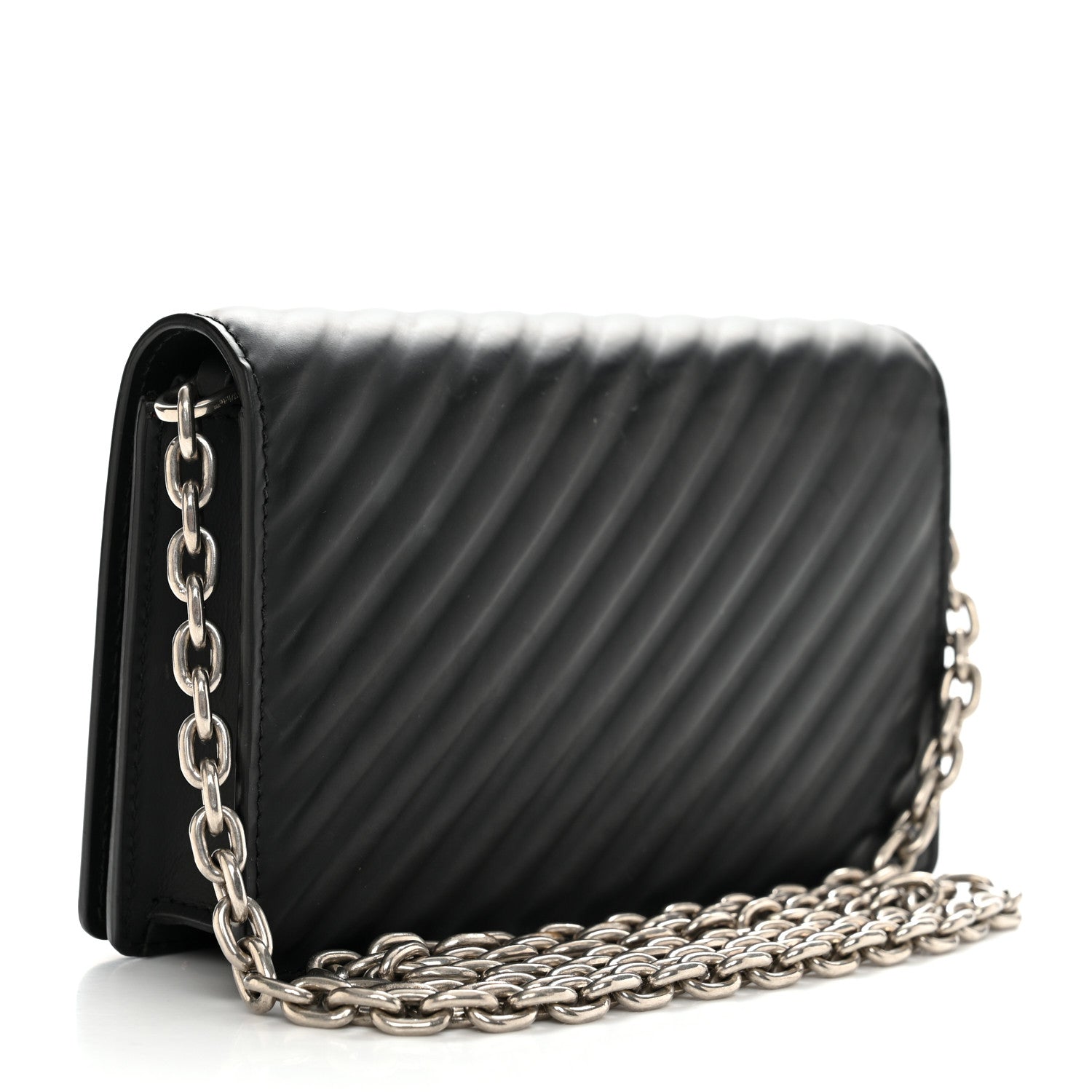 Off-White OFF WHITE Calfskin Diagonal Quilted Jitney 0.5 Crossbody Bag Black 3 of 11