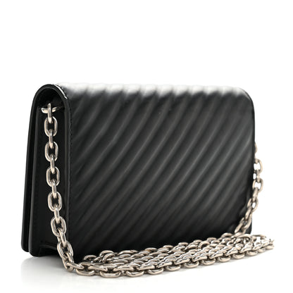 Off-White OFF WHITE Calfskin Diagonal Quilted Jitney 0.5 Crossbody Bag Black 3 of 11