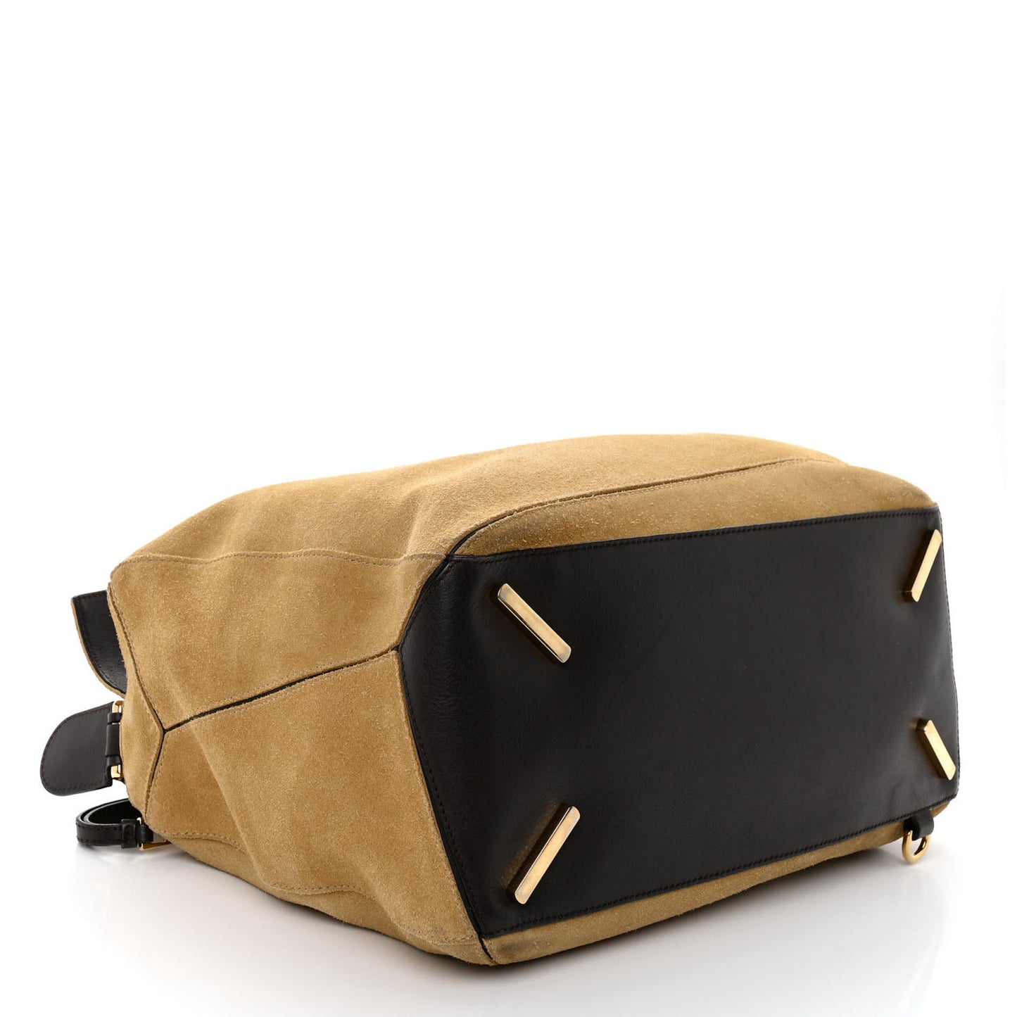 Suede Medium Puzzle Bag Gold