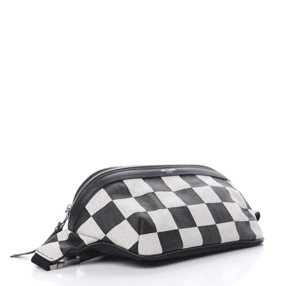 Saint Laurent Canvas Classic Belt Bag Black White 4 of 10