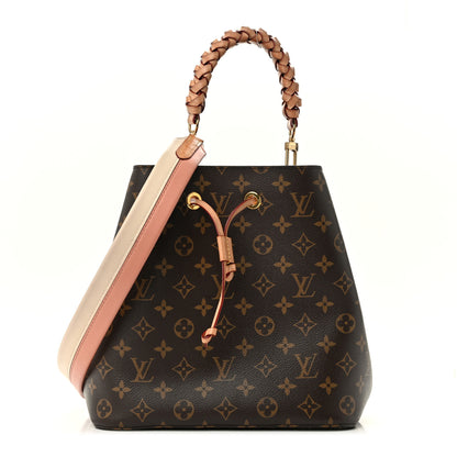 Louis Vuitton Monogram Braided Neonoe MM Peach Cream 1 of 11