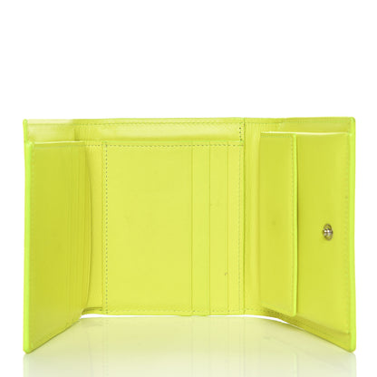 Saint Laurent Grain De Poudre Letters Compact Wallet Fluo Yellow 5 of 14