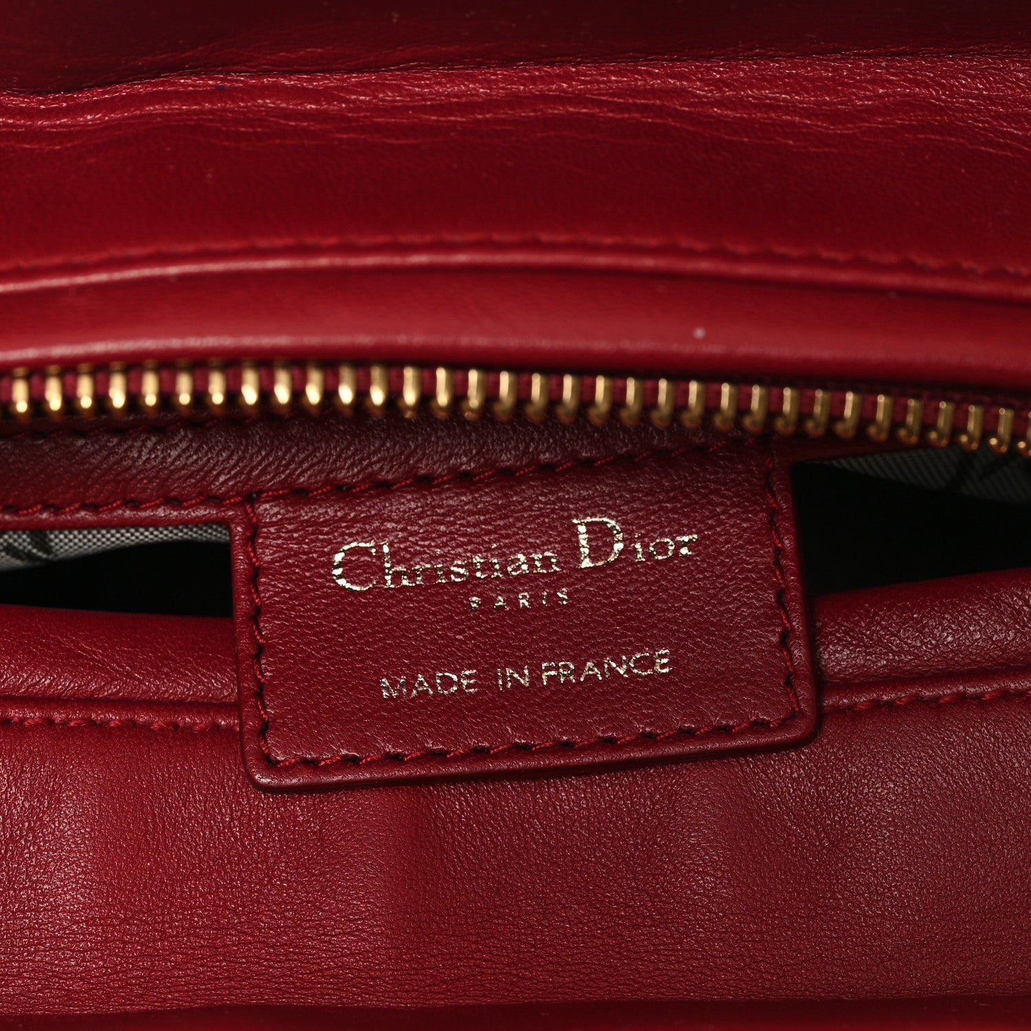 Christian Dior Lambskin Cannage Medium Lady Dior Red 6 of 11