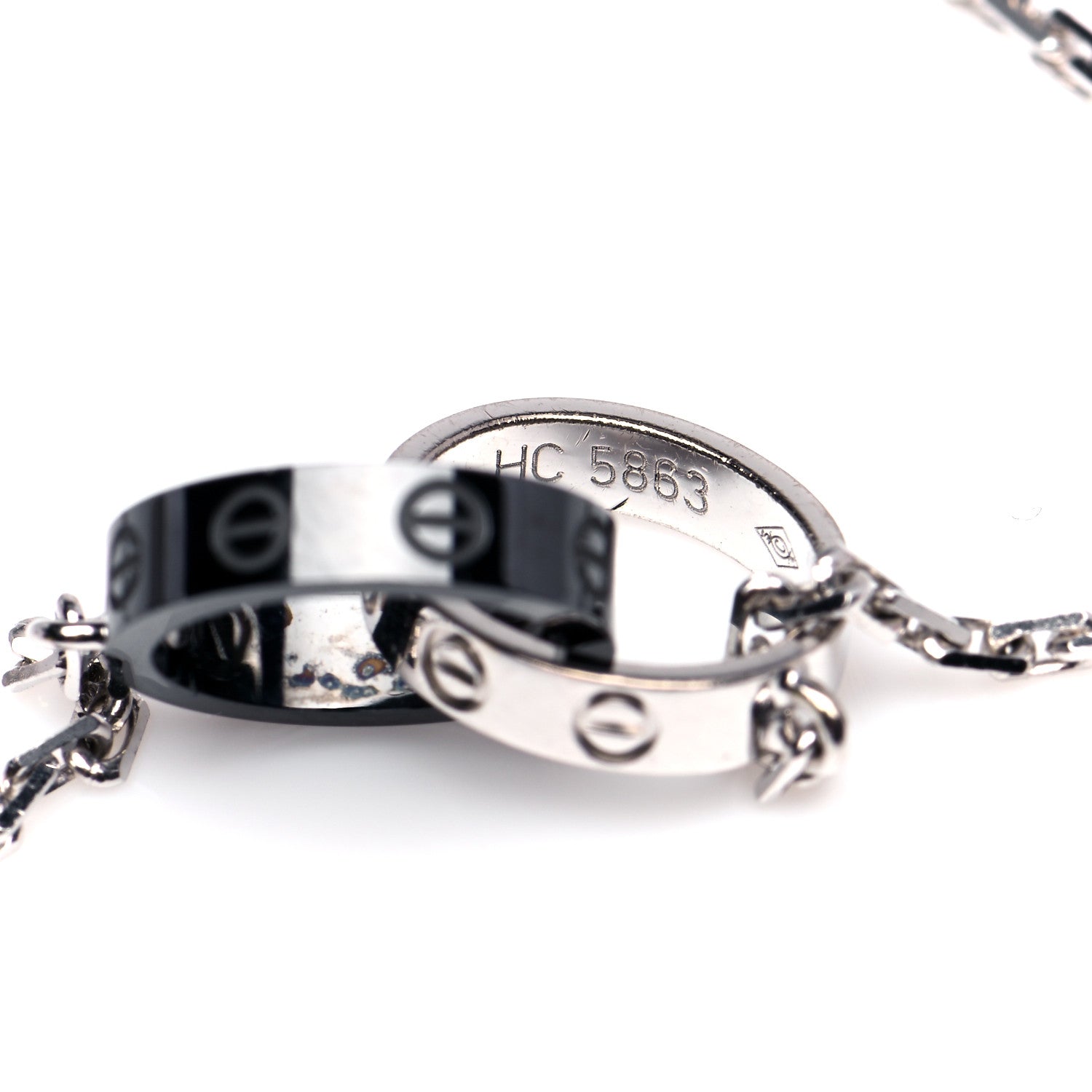 Cartier 18K White Gold Black Ceramic LOVE Bracelet 6 of 8