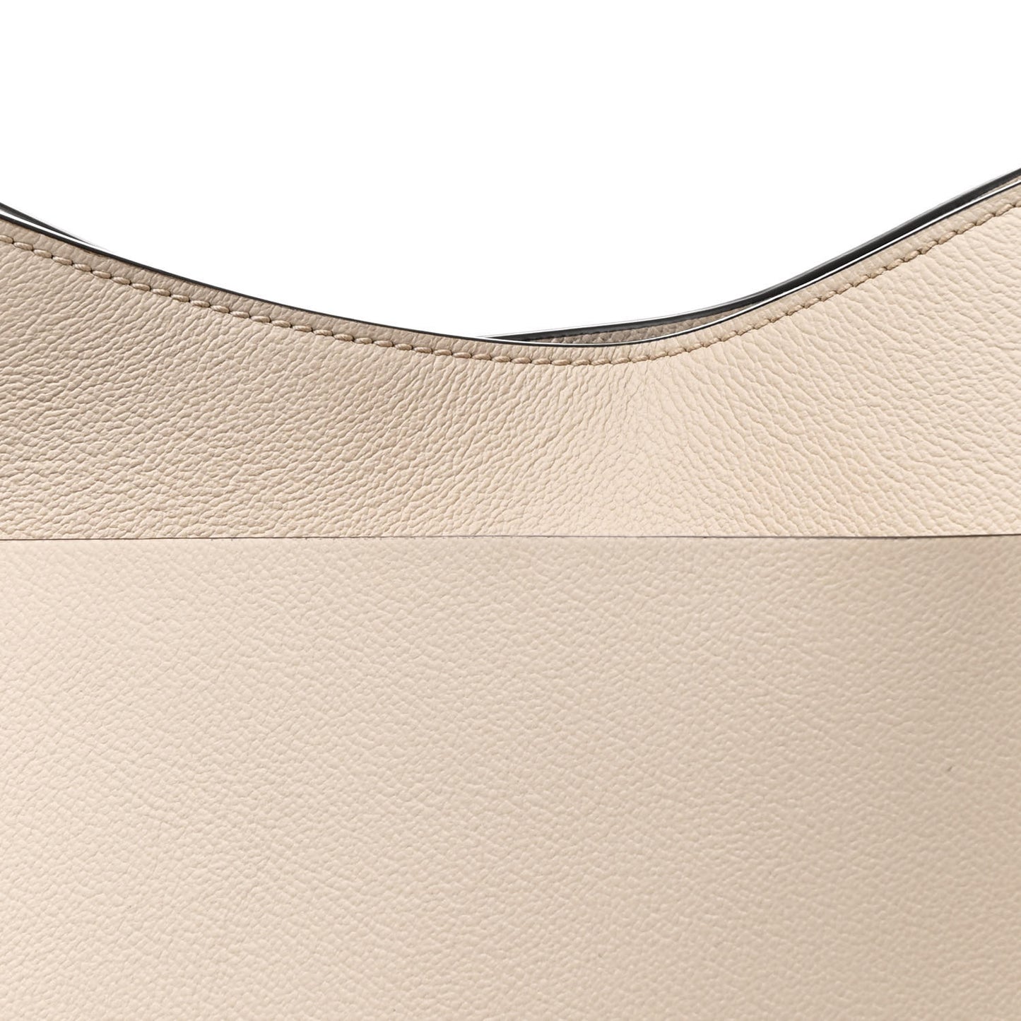 Grainy Calfskin Small Elmstone Hobo Limestone