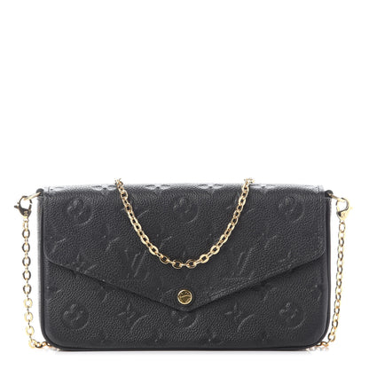 Louis Vuitton Empreinte Pochette Felicie Chain Wallet Black 1 of 10