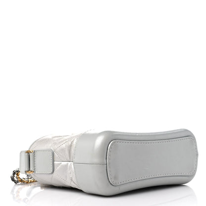 Chanel Metallic Aged Calfskin Quilted Small Gabrielle Hobo Silver 4 of 11