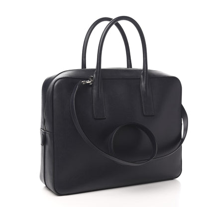 Saint Laurent Grain de Poudre Medium Museum Briefcase Deep Marine 2 of 9