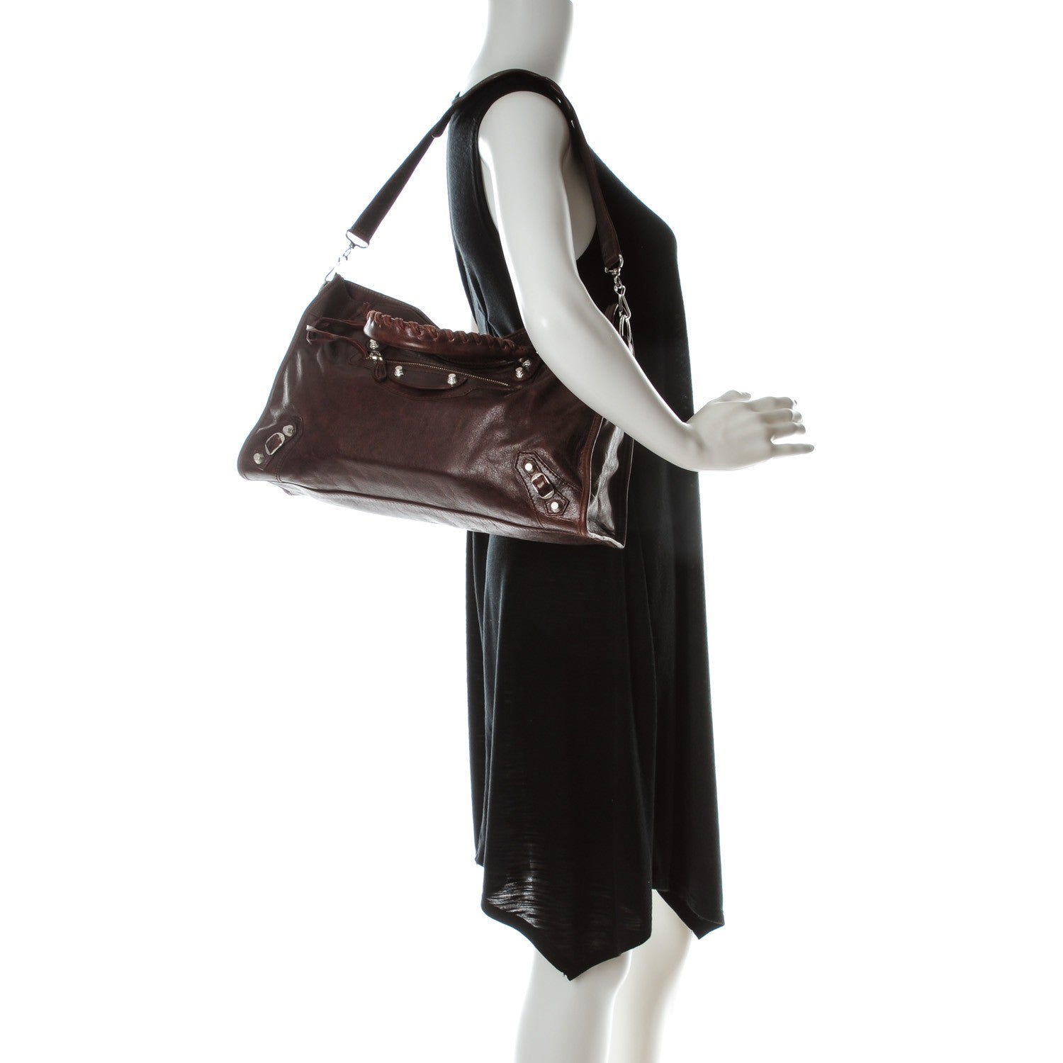 Balenciaga Agneau Giant 12 Silver Hardware City Cigare Fonce 2 of 8