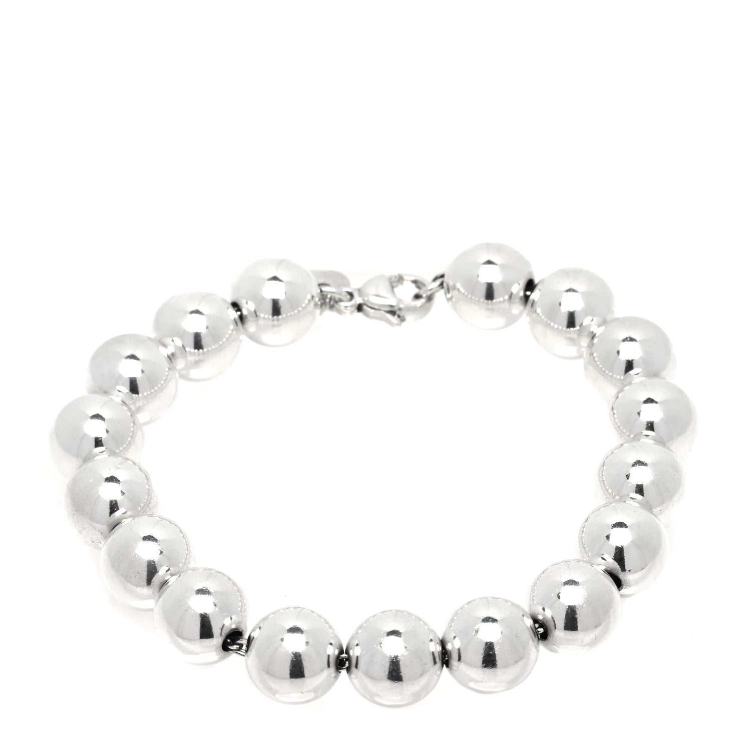 Tiffany Sterling Silver 10mm HardWear Ball Bracelet 1 of 4