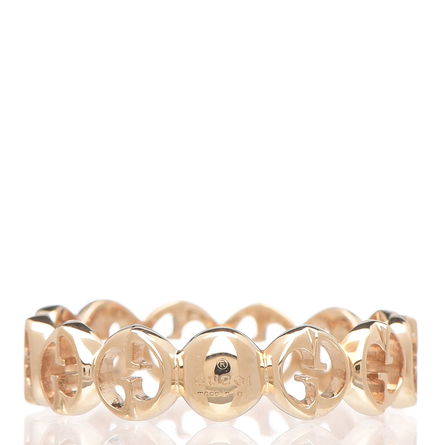 18K Yellow Gold 1973 Band Ring 53 6.5