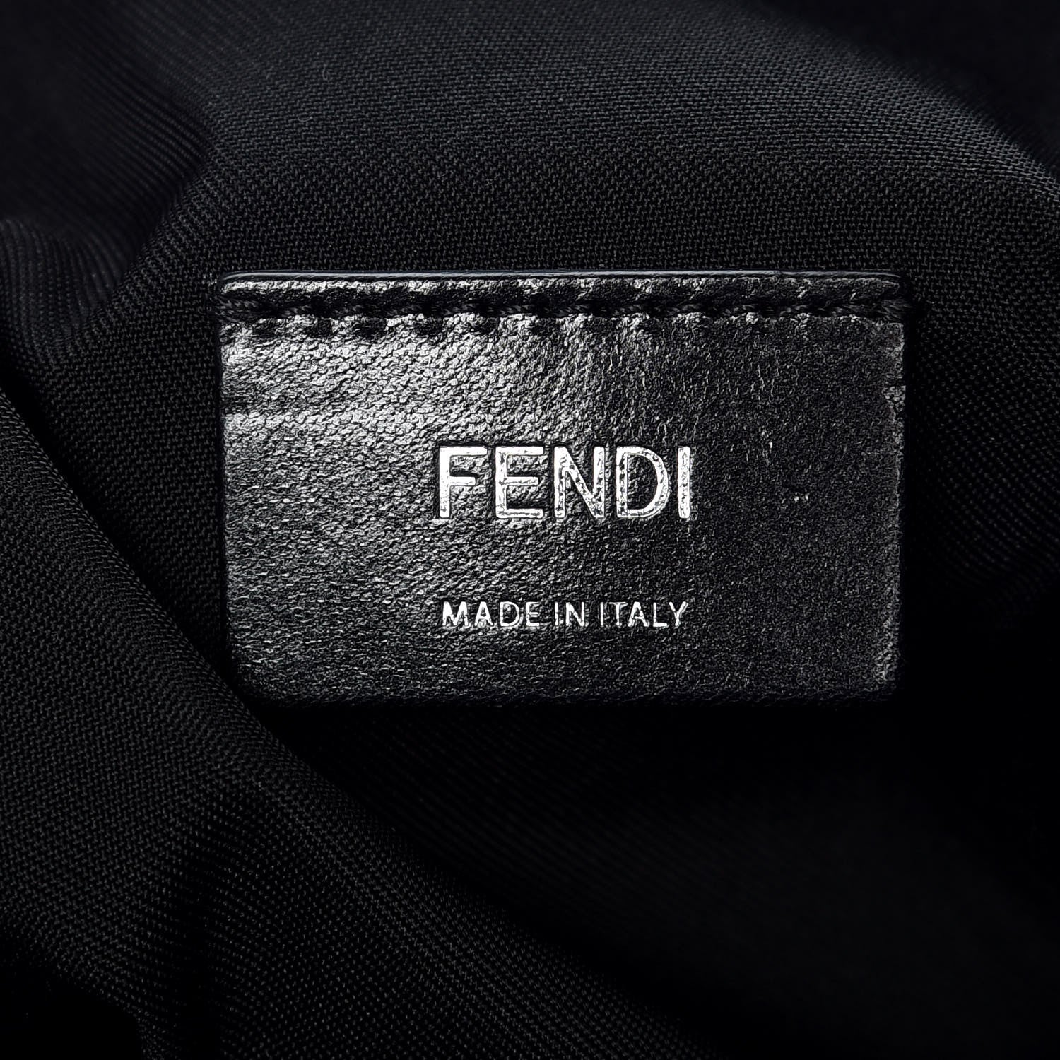 Fendi Nylon Vitello Century Vocabulary Drawstring Backpack Blue Cobalto Blue Neon Sunflower 9 of 10