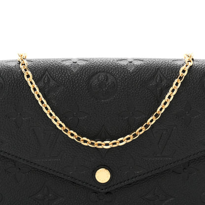 Louis Vuitton Empreinte Pochette Felicie Chain Wallet Black 8 of 11