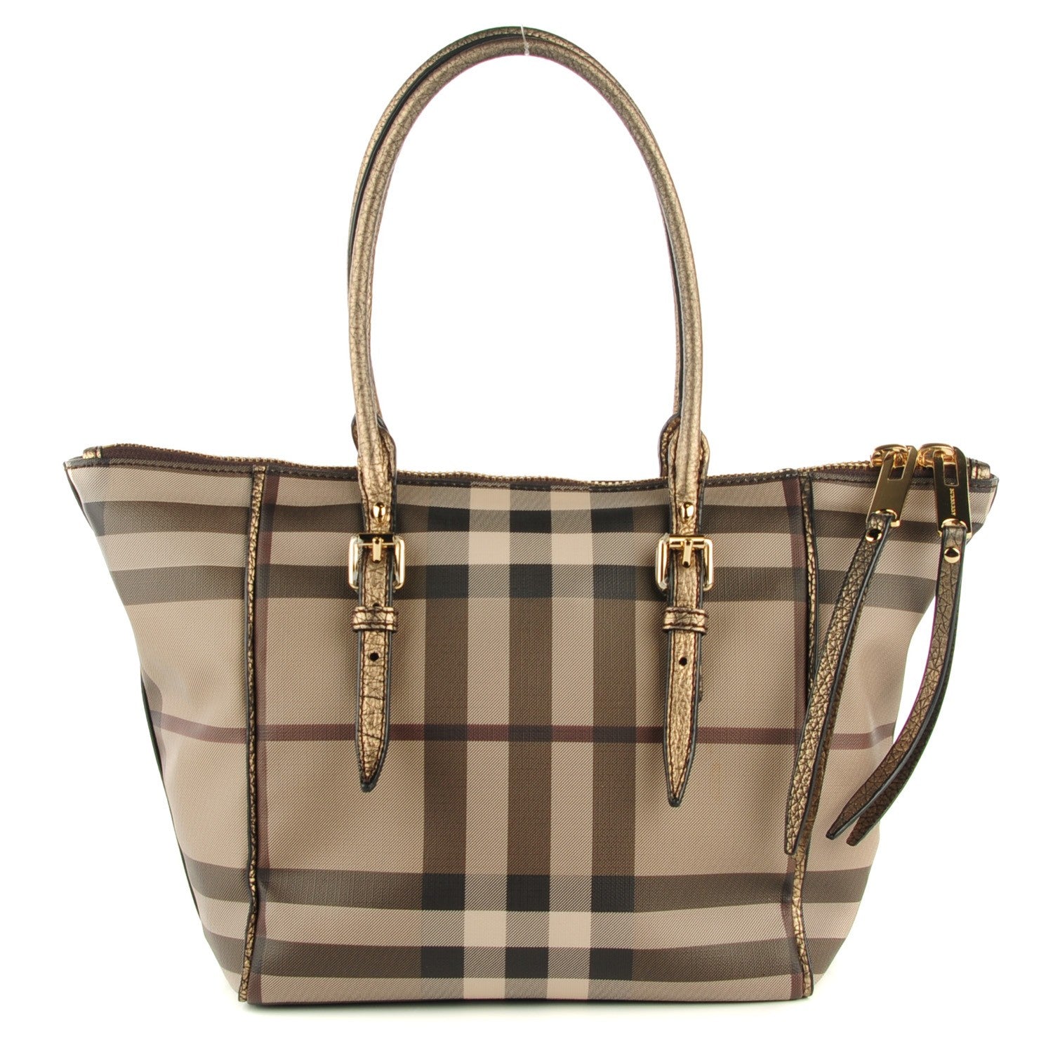 Burberry Smoked Check Small Salisbury Tote Antique Gold 1 of 11