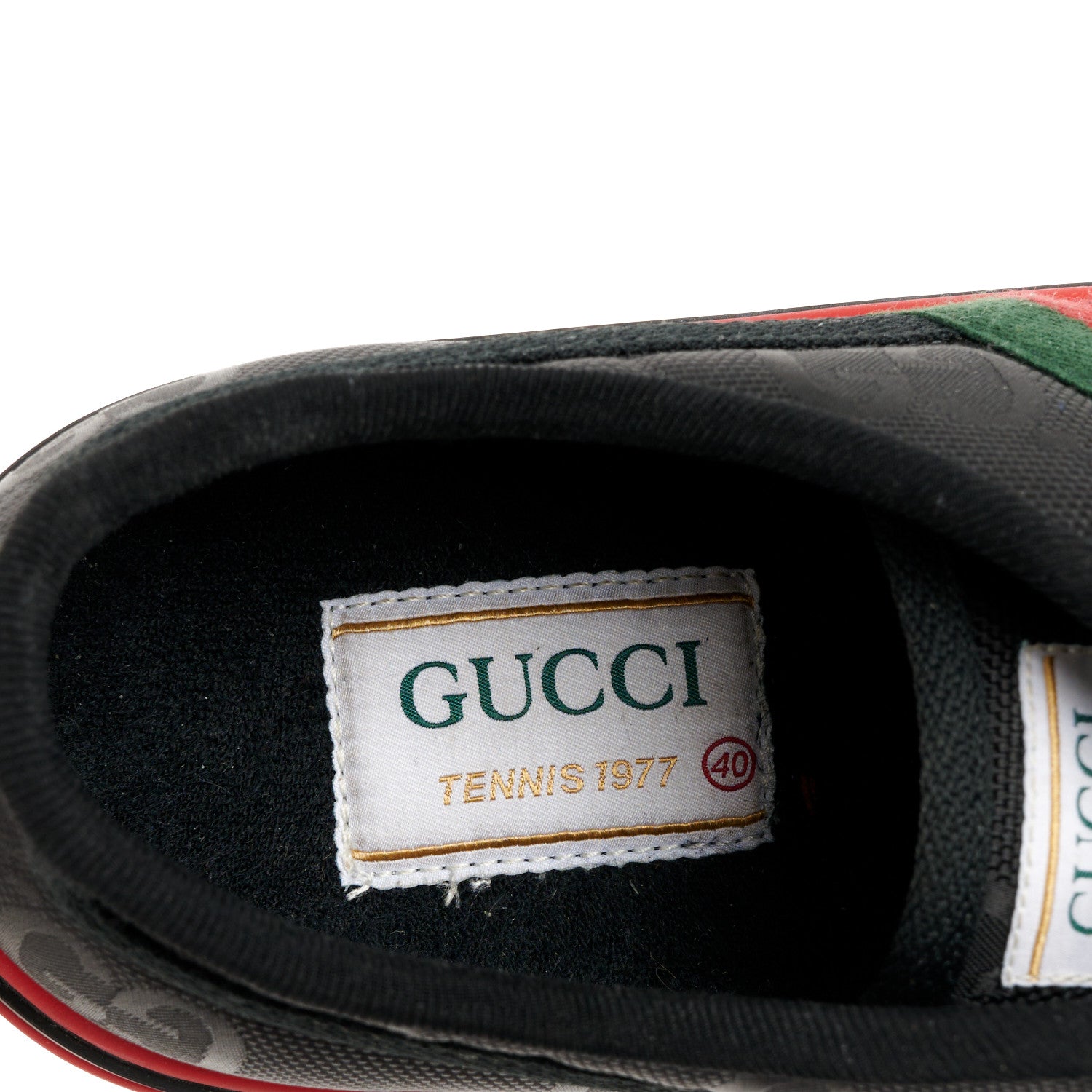 Gucci Econyl Nylon Web Monogram Off The Grid Womens 1977 Tennis Sneakers 40 Black 8 of 9
