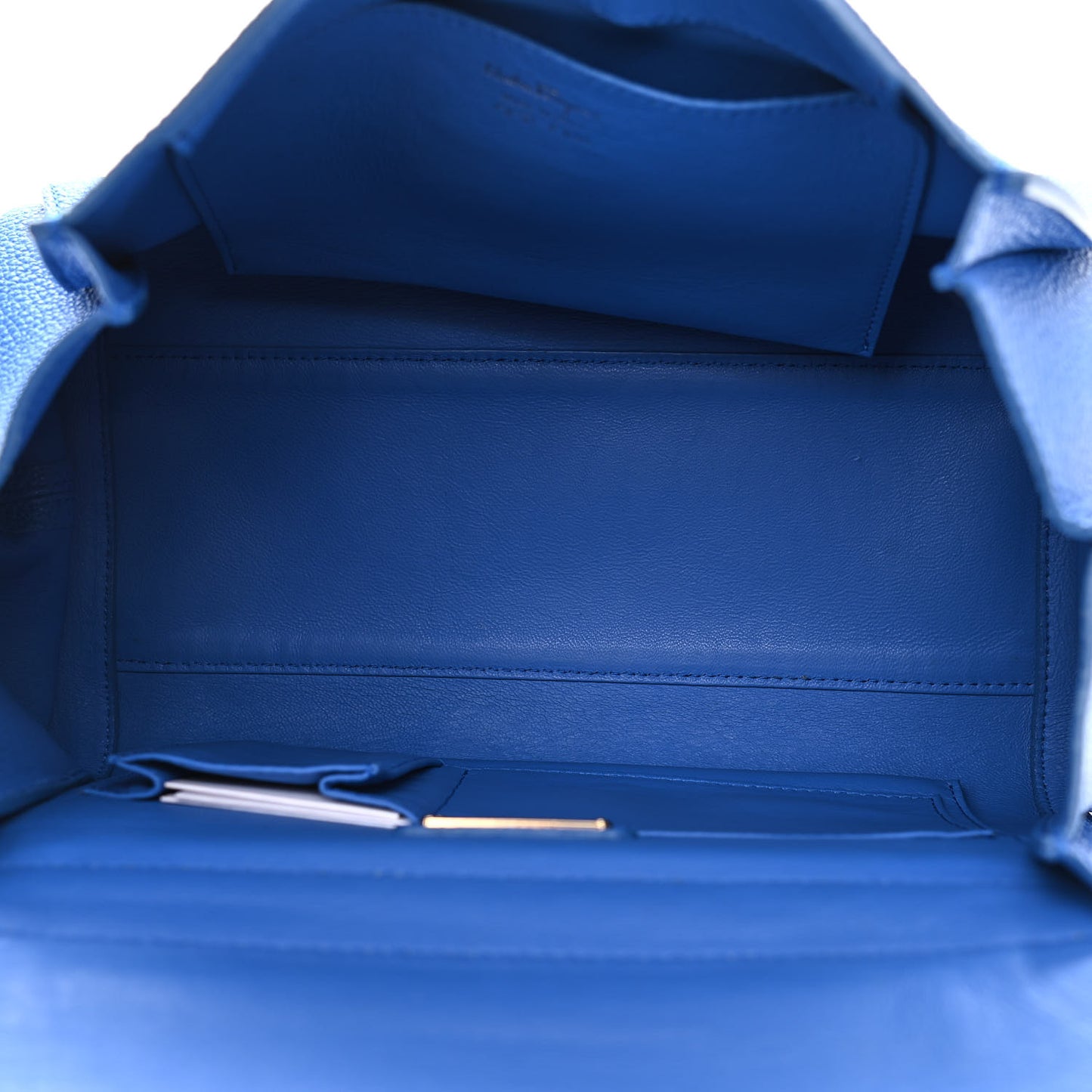 Grained Calfskin Sofia Satchel Blue