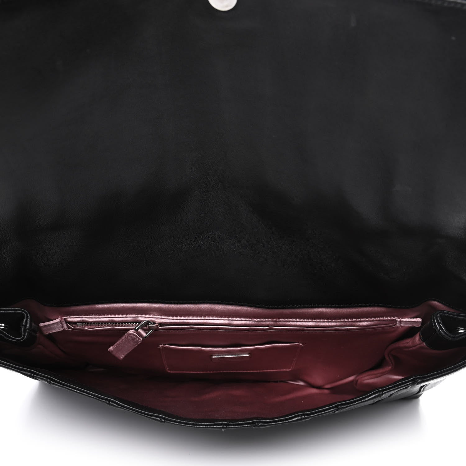 Prada Nappa Pleated Clutch Black 5 of 6