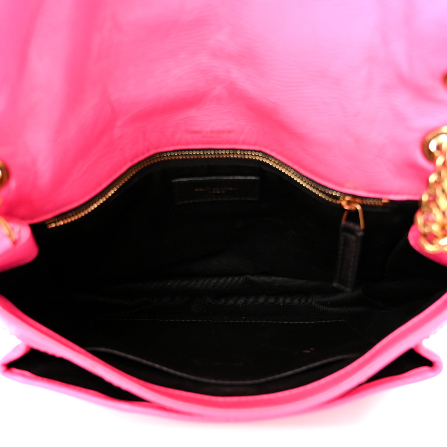 Saint Laurent Crinkled Calfskin Matelasse Monogram Medium Niki Chain Satchel Rose Glow 5 of 11