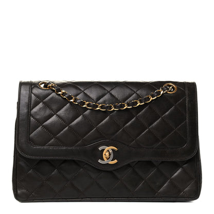 Chanel Lambskin Quilted Medium Double Flap Dark Brown 1 of 4
