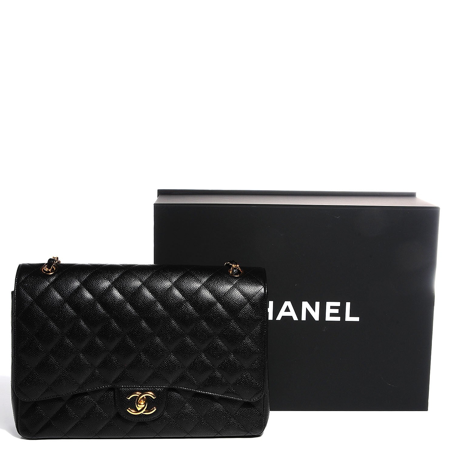 Chanel Caviar Quilted Maxi Double Flap Black 5 of 9