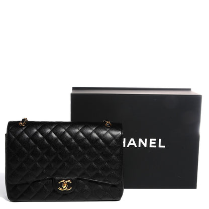 Chanel Caviar Quilted Maxi Double Flap Black 5 of 9
