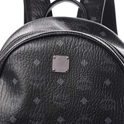 MCM Visetos Small Side Stud Stark Backpack Black 9 of 12