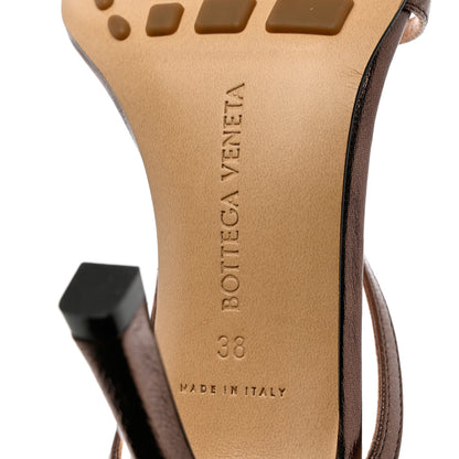 Bottega Veneta Metallic Lambskin Stretch Multi Strap 90mm Sandals 38 Fondant 7 of 11