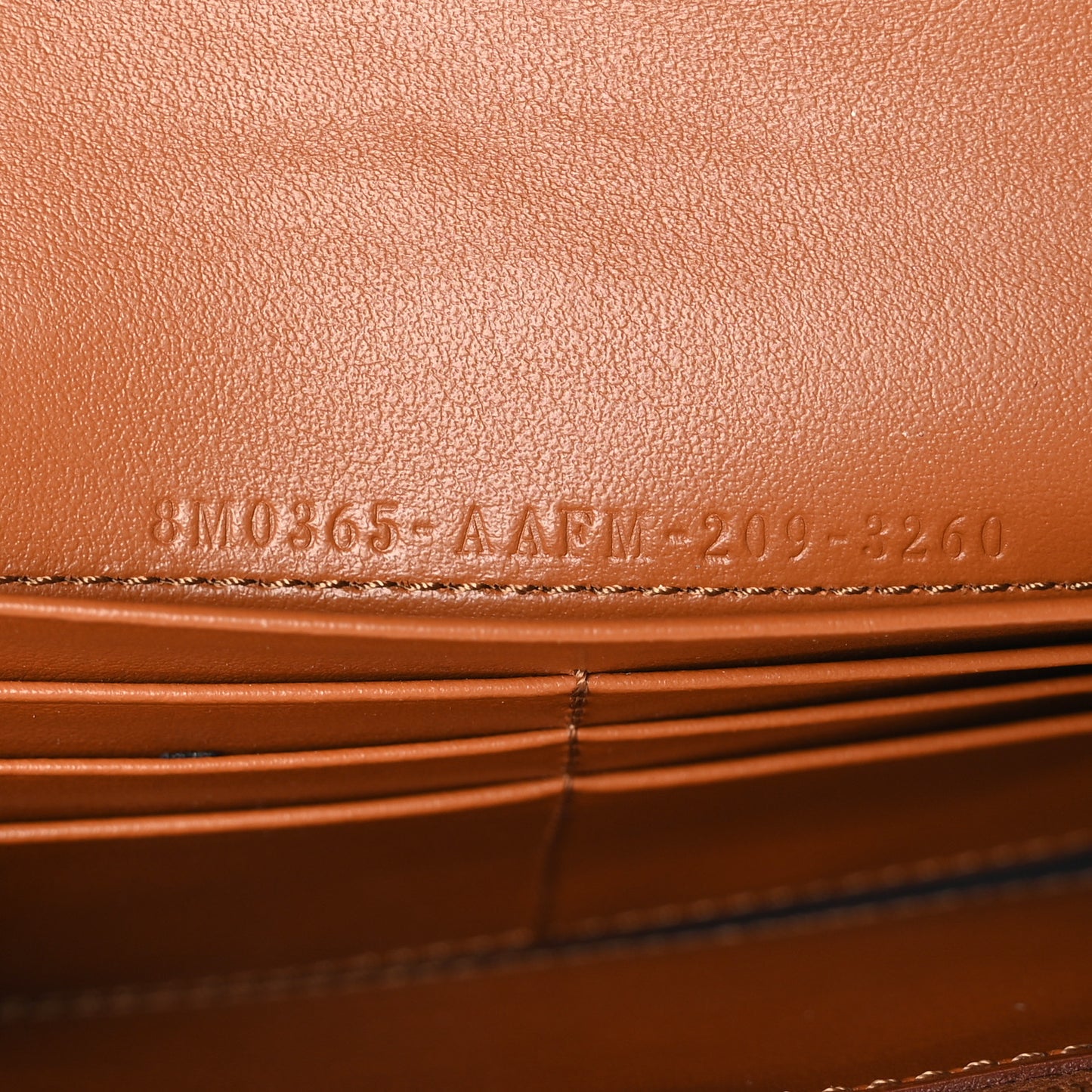 Vitello Soft F is Fendi Bi-Color FF 1974 Embossed Continental Envelope Wallet On Chain Camelia Saddler