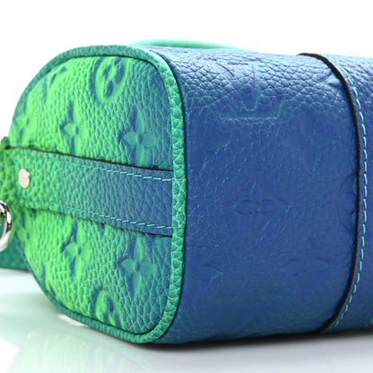 Louis Vuitton Taurillon Illusion Keepall XS Bleu Vert 8 of 9