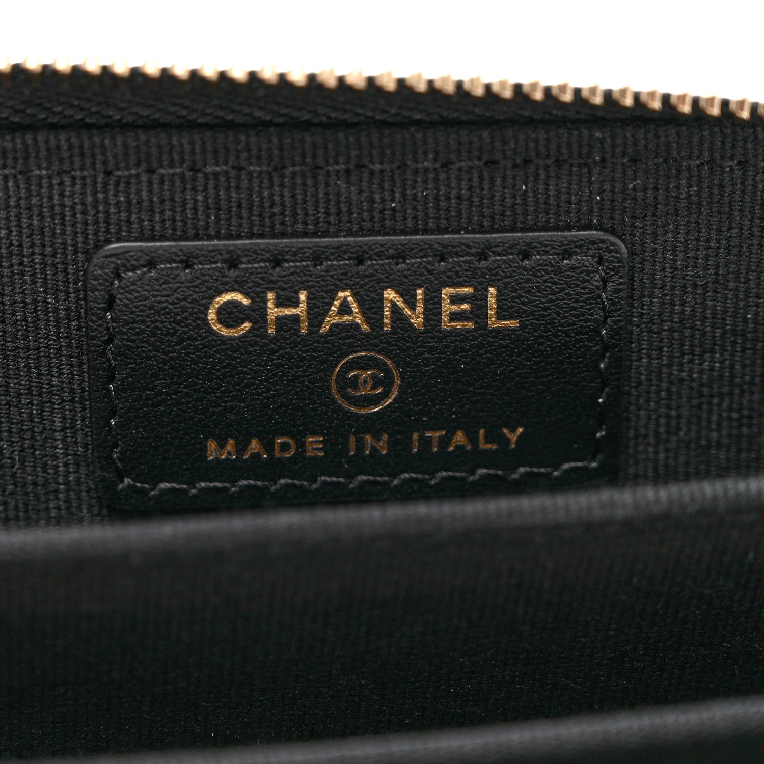 Chanel Caviar Quilted Boy Zip Around Coin Purse Wallet Black 6 of 7