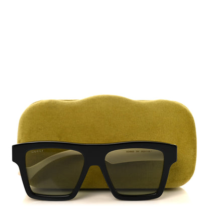 Gucci Acetate Rectangle Sunglasses GG0962S Black Ivory 7 of 7