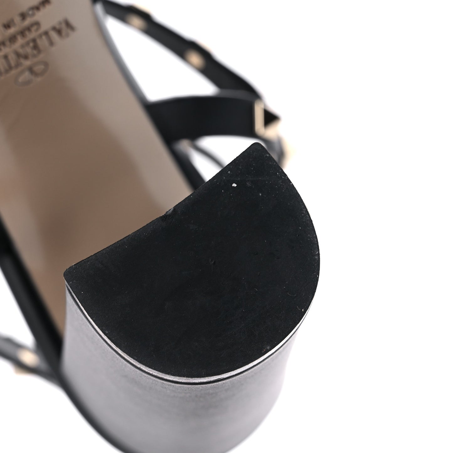 Calfskin Rockstud 90mm City Sandals 41 Black